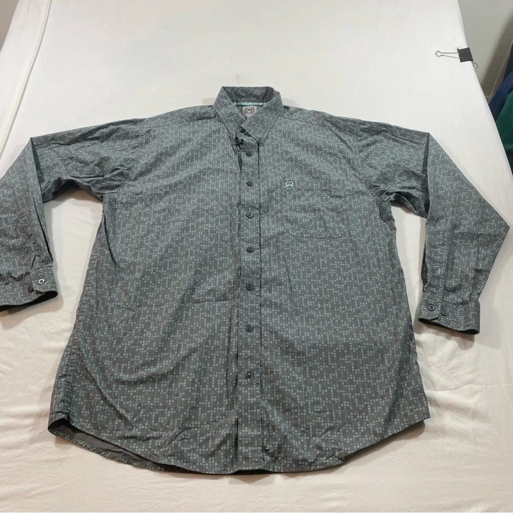 Cinch shirt Men’s Large Graphic Long Sleeve Button down shirt western cowboy - Picture 6 of 10
